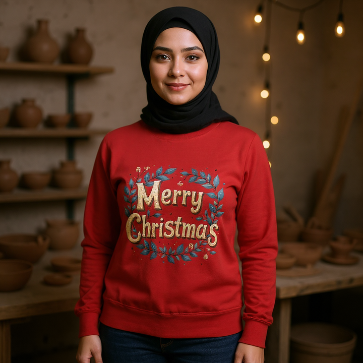 Merry Christmas Wreath | Unisex Sweater